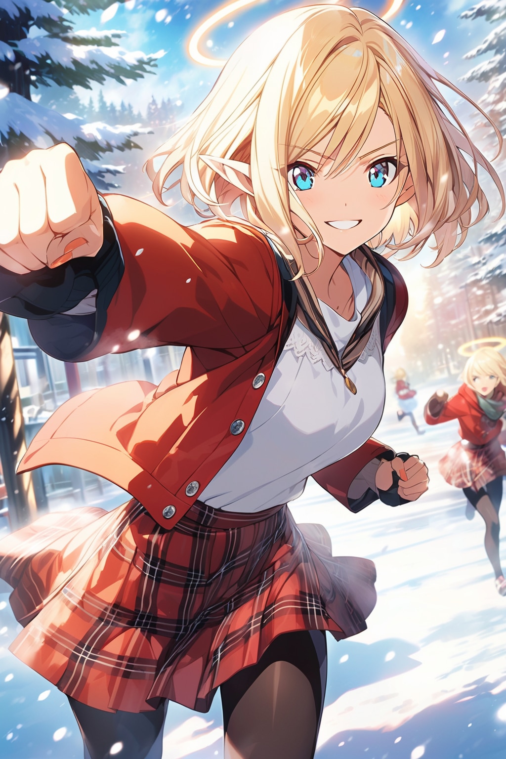 エルフ天使ちゃんパーンチ！ | の人気AIイラスト・グラビア