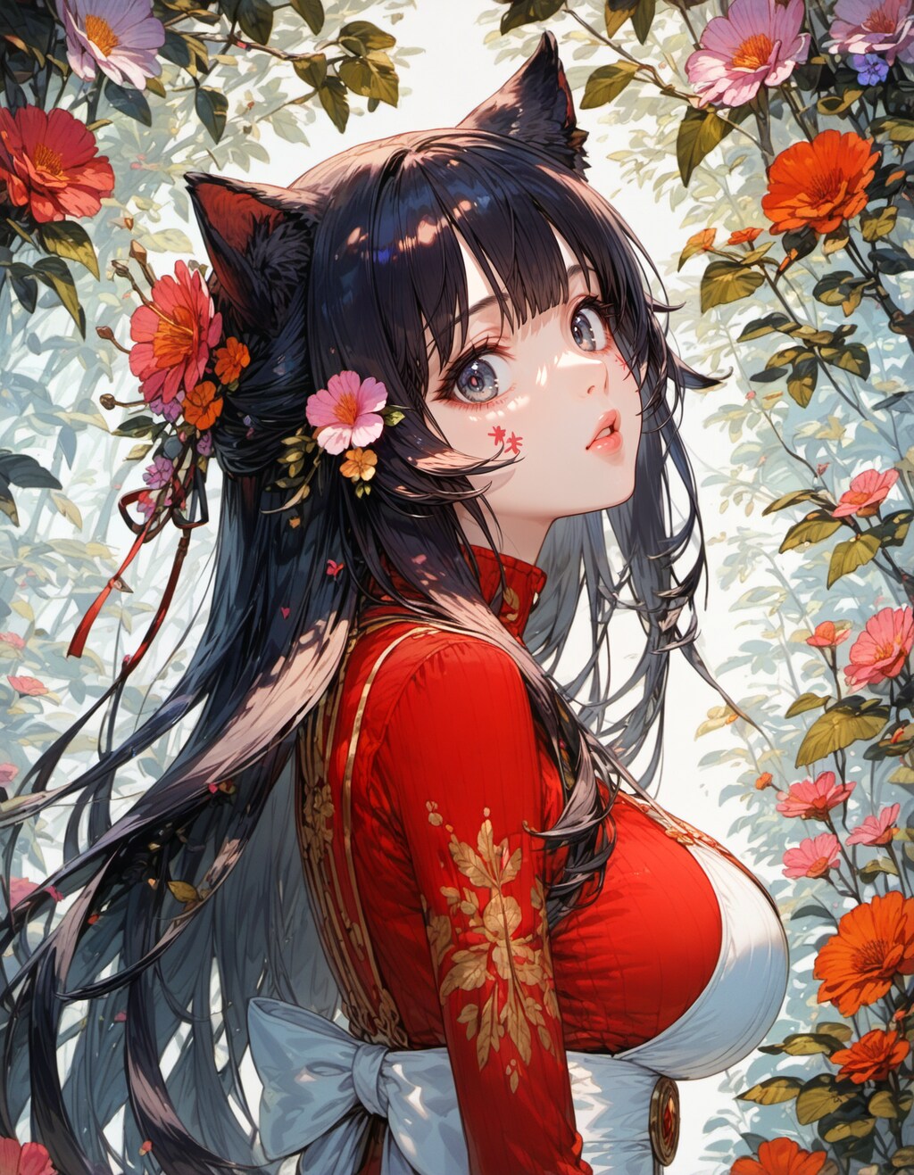 Crimson in the Garden