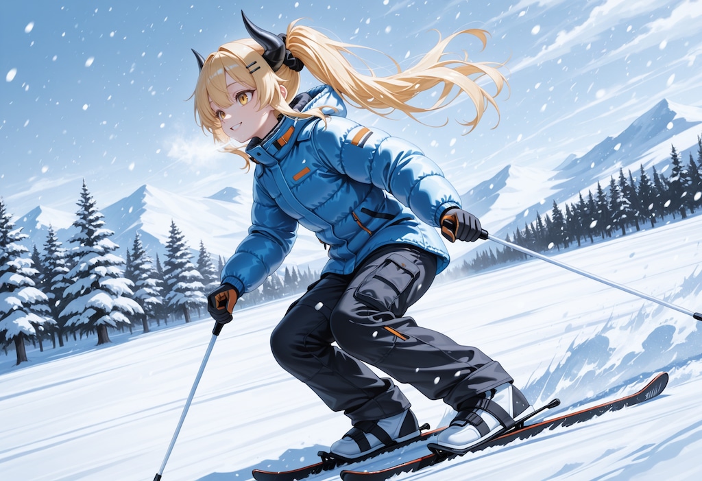 スキーと女鬼高生さん