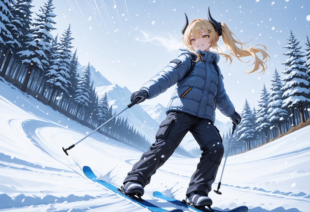 スキーと女鬼高生さん