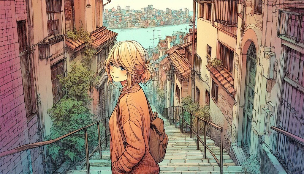 階段の少女⑤