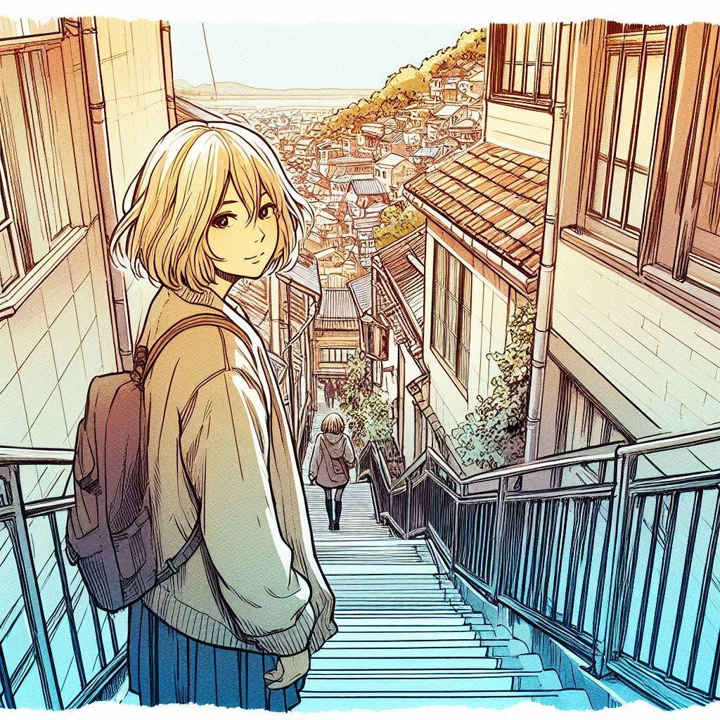 階段の少女⑤