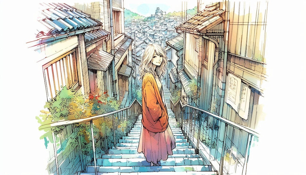 階段の少女⑤