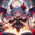魔導書から現れた赤と黒の魔女女王 4枚目