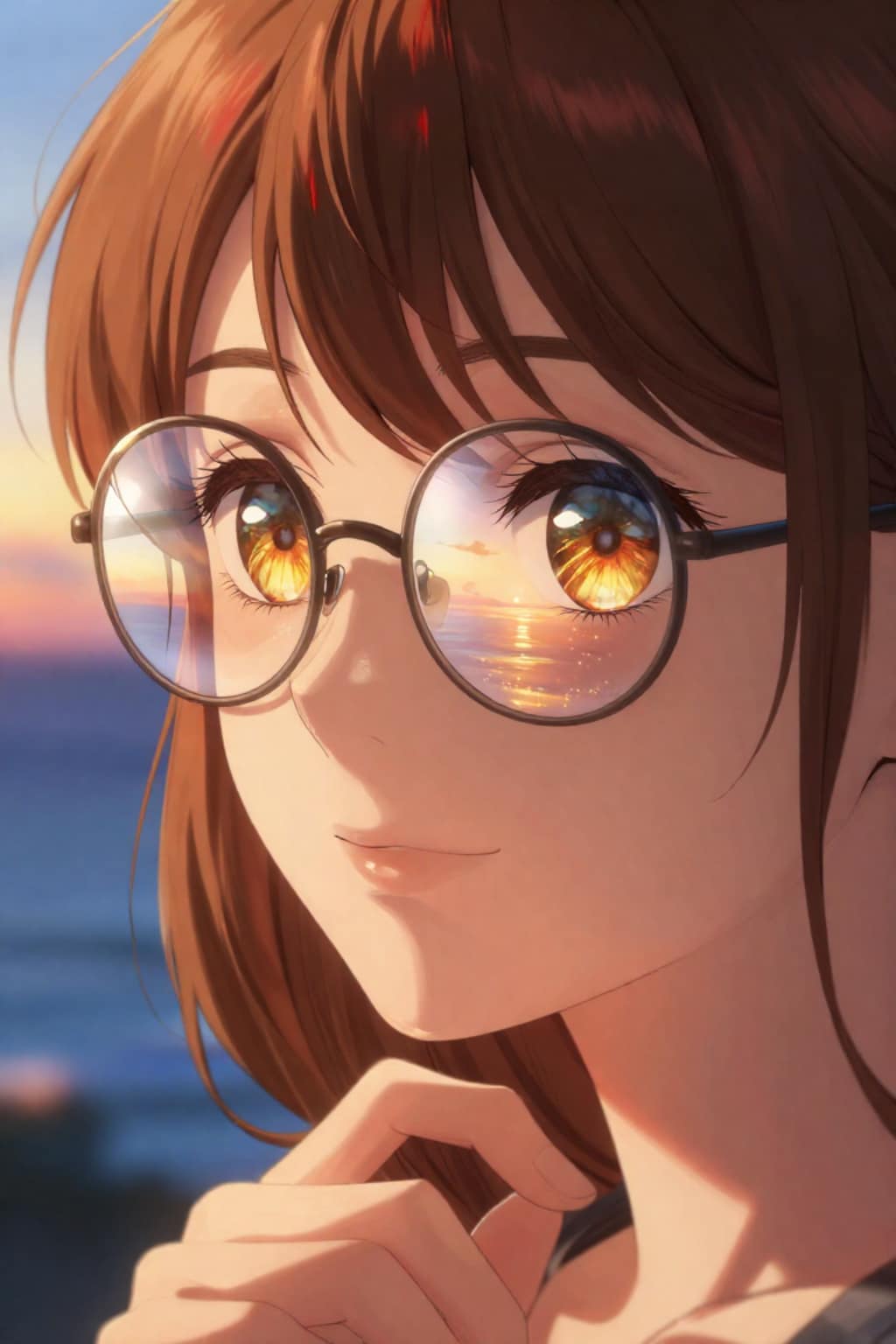 夕日に栄える君