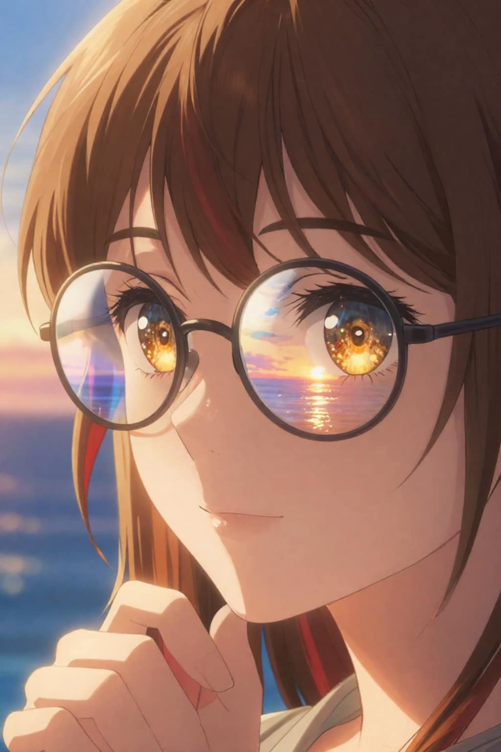 夕日に栄える君