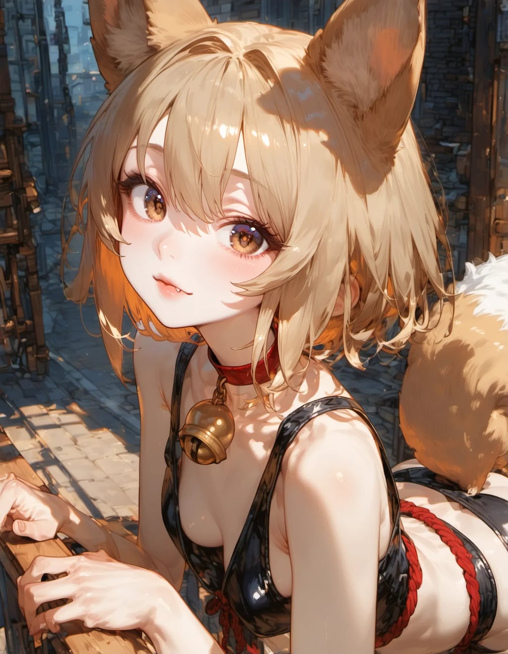 Golden Paws in the Old Alley