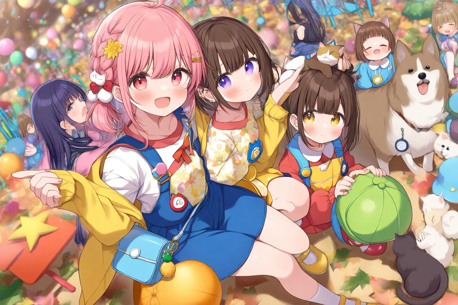 にゃんことワンコもスイーツタイム | の人気AIイラスト・グラビア