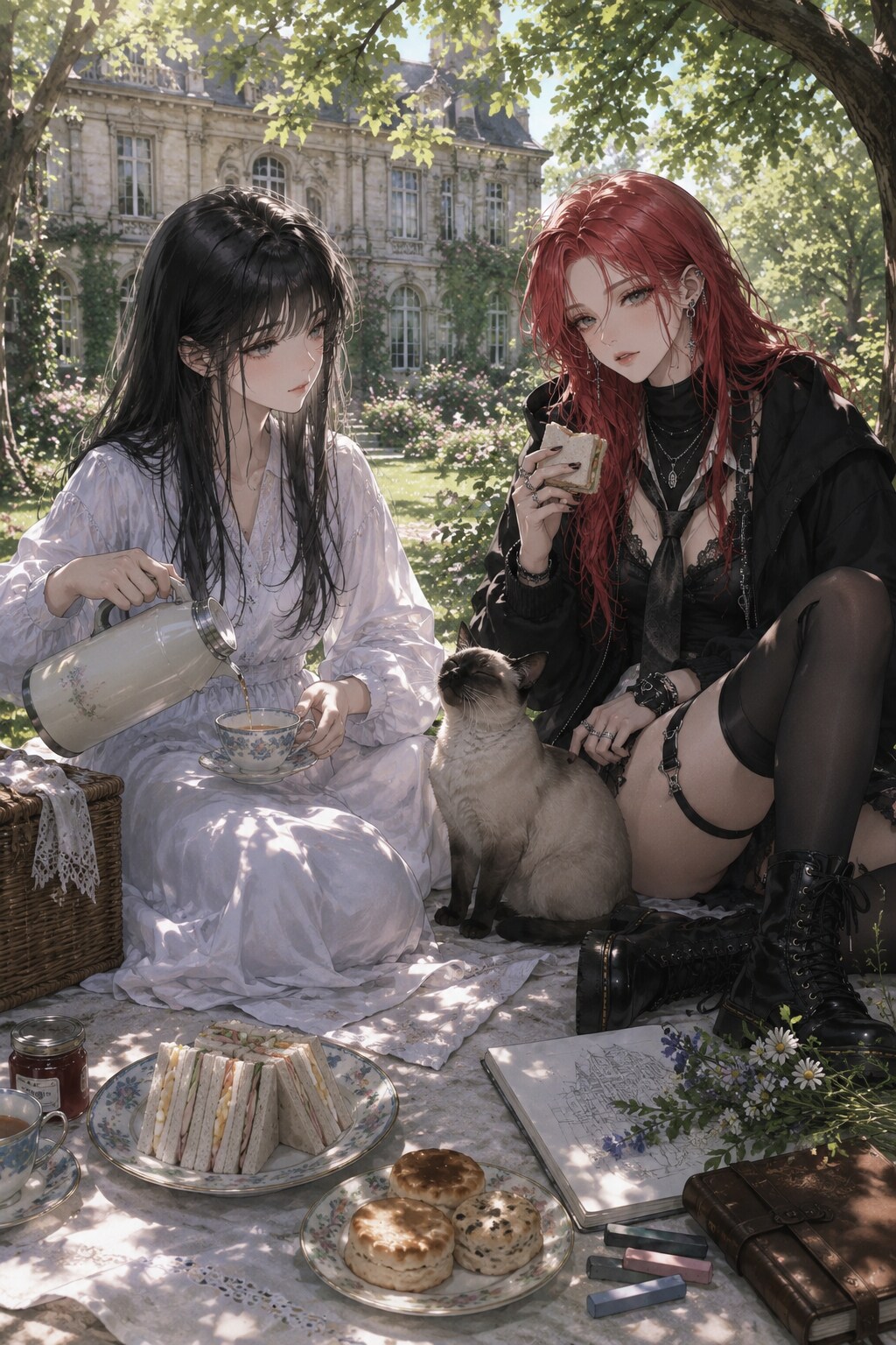 ピクニックっていいね...♡　波夷羅ねず×十朱リラ