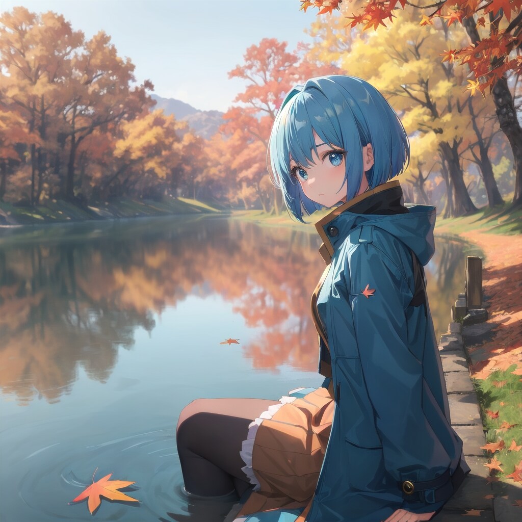 湖畔のブルーリフレクション