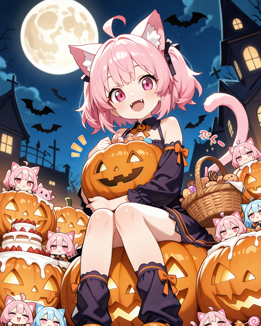 お菓子くれなきゃ爪とぎしちゃうにゃん♡