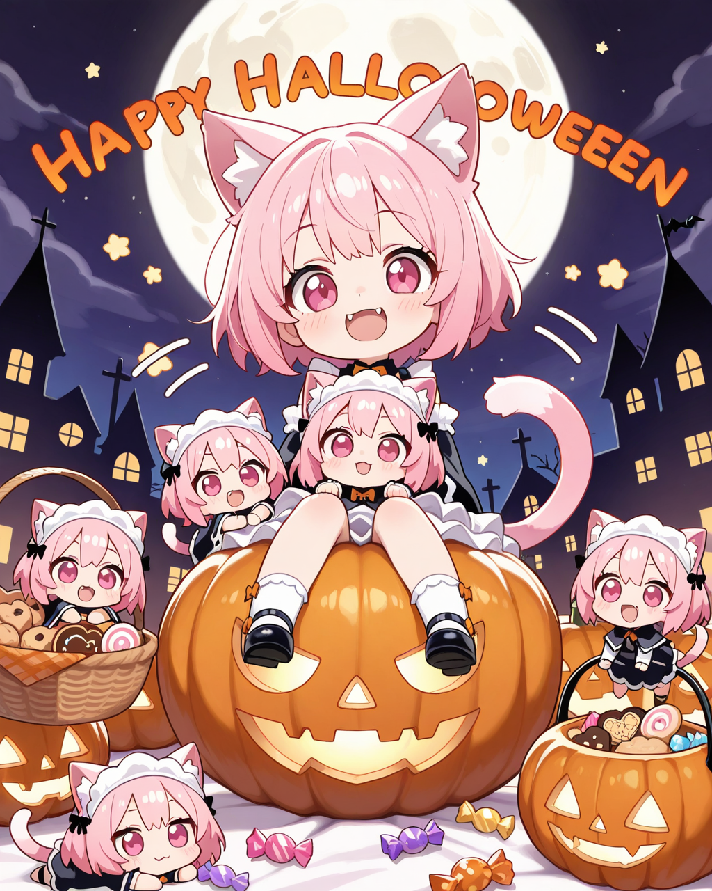 お菓子くれなきゃ爪とぎしちゃうにゃん♡