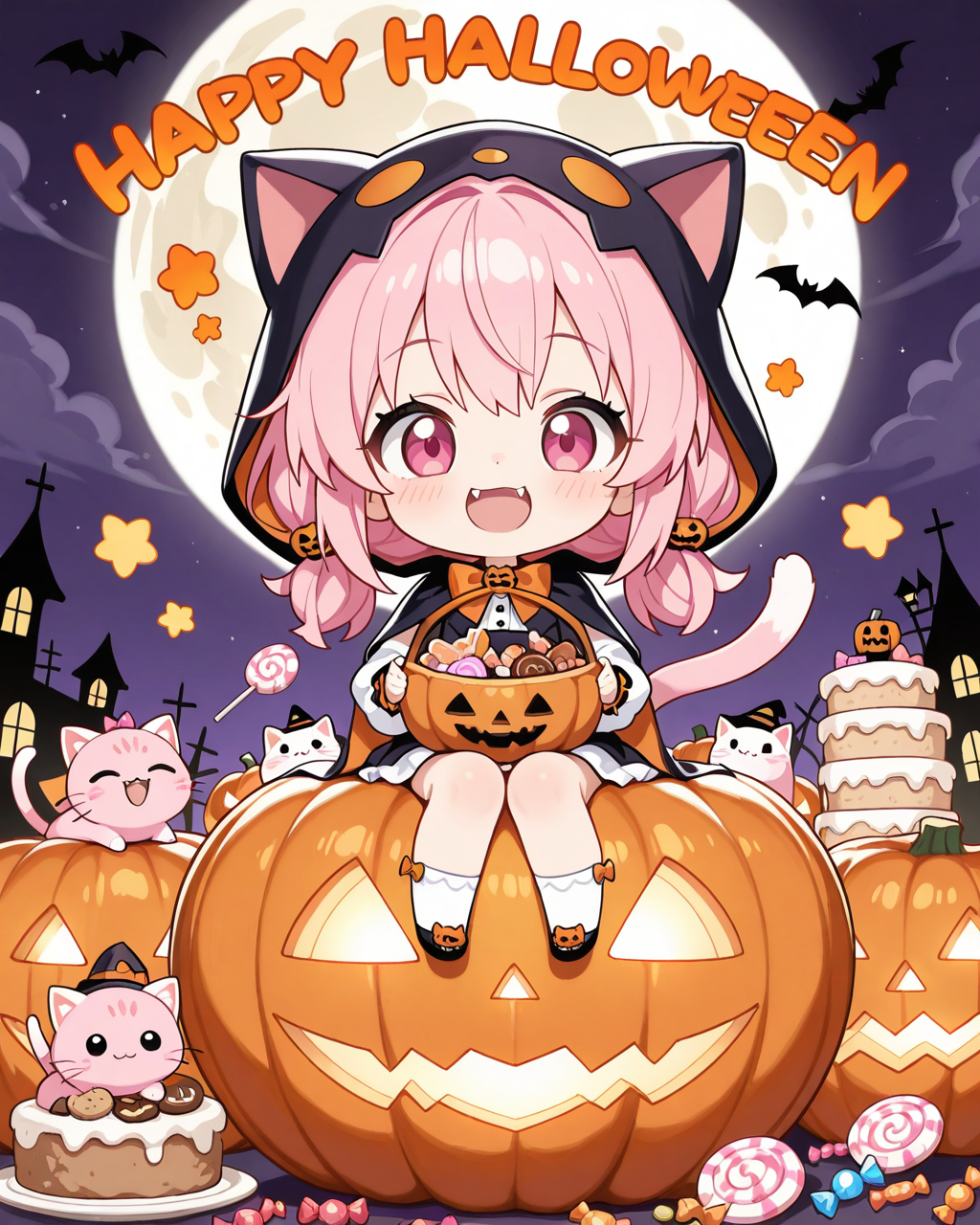 お菓子くれなきゃ爪とぎしちゃうにゃん♡