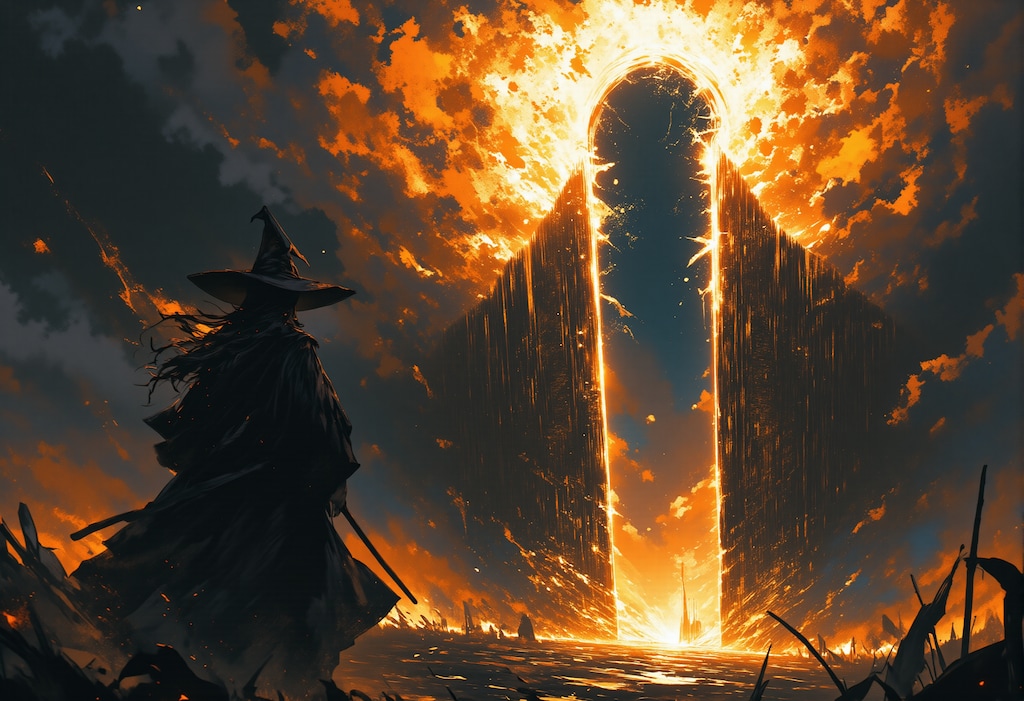 門を開く魔法使い