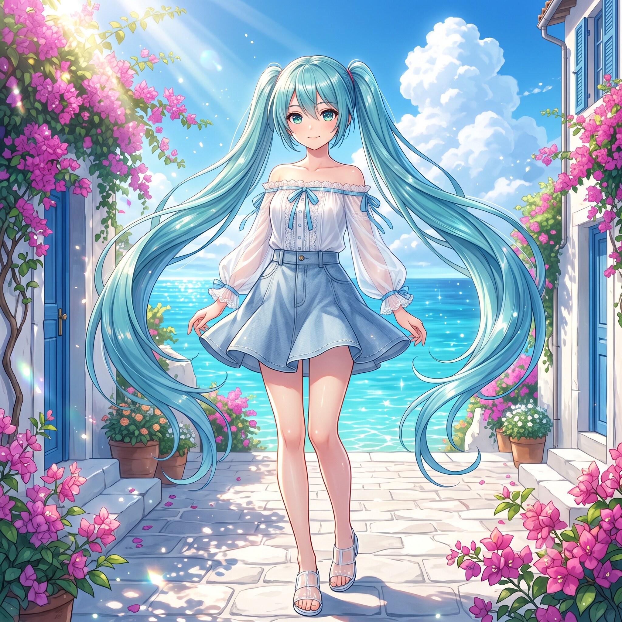 夏コーデ ミクさん