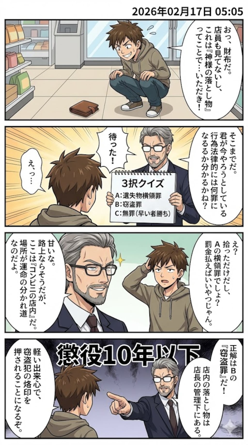 法律クイズ　毎日漫画5時