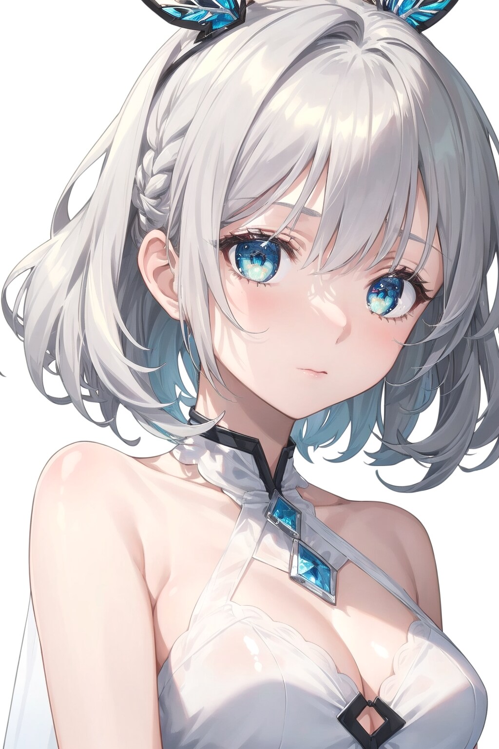 銀髪少女 ちち生