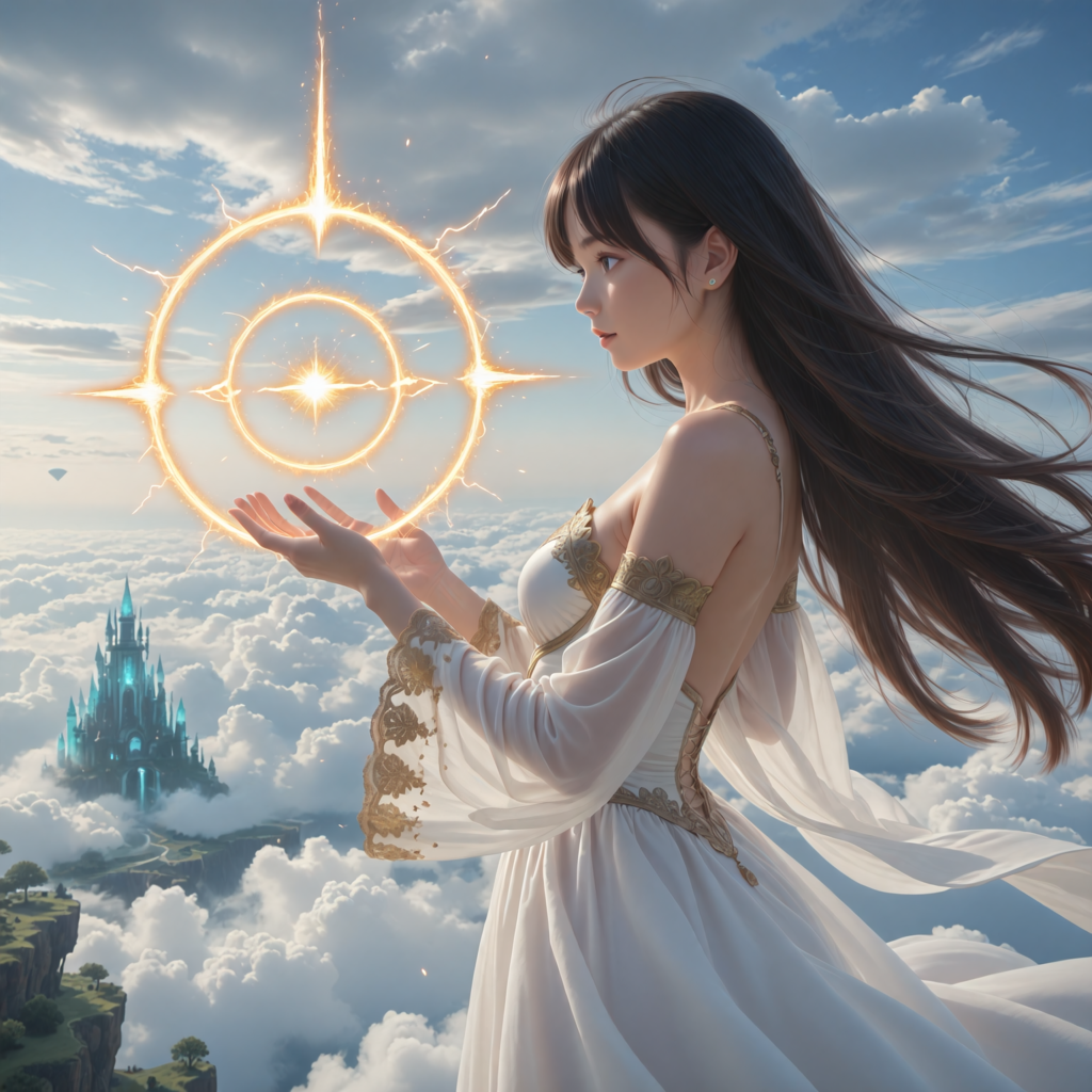 プリンセス魔法使い上空にて