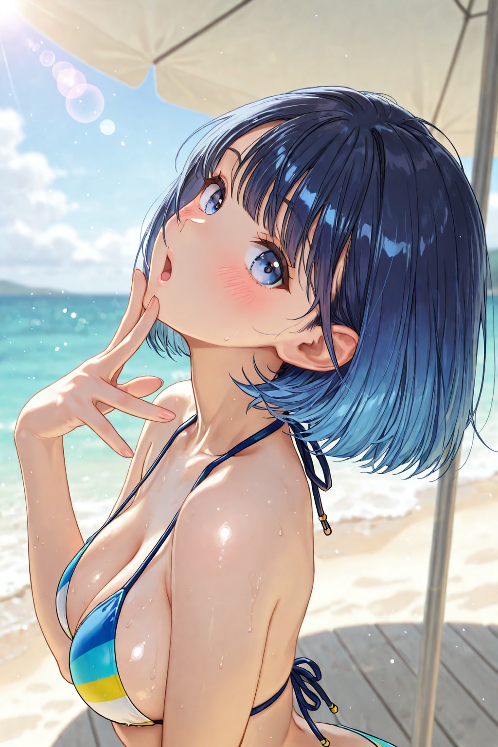 海に遊びに来たWAVEちゃん