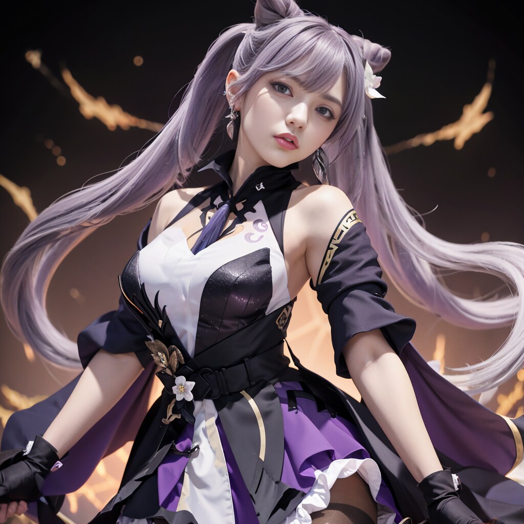 【原神　刻晴】コスプレ風イラスト