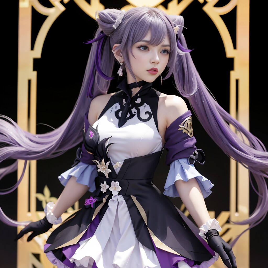 【原神　刻晴】コスプレ風イラスト