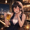 バーでもビール派な目菜美姐さん 2枚目