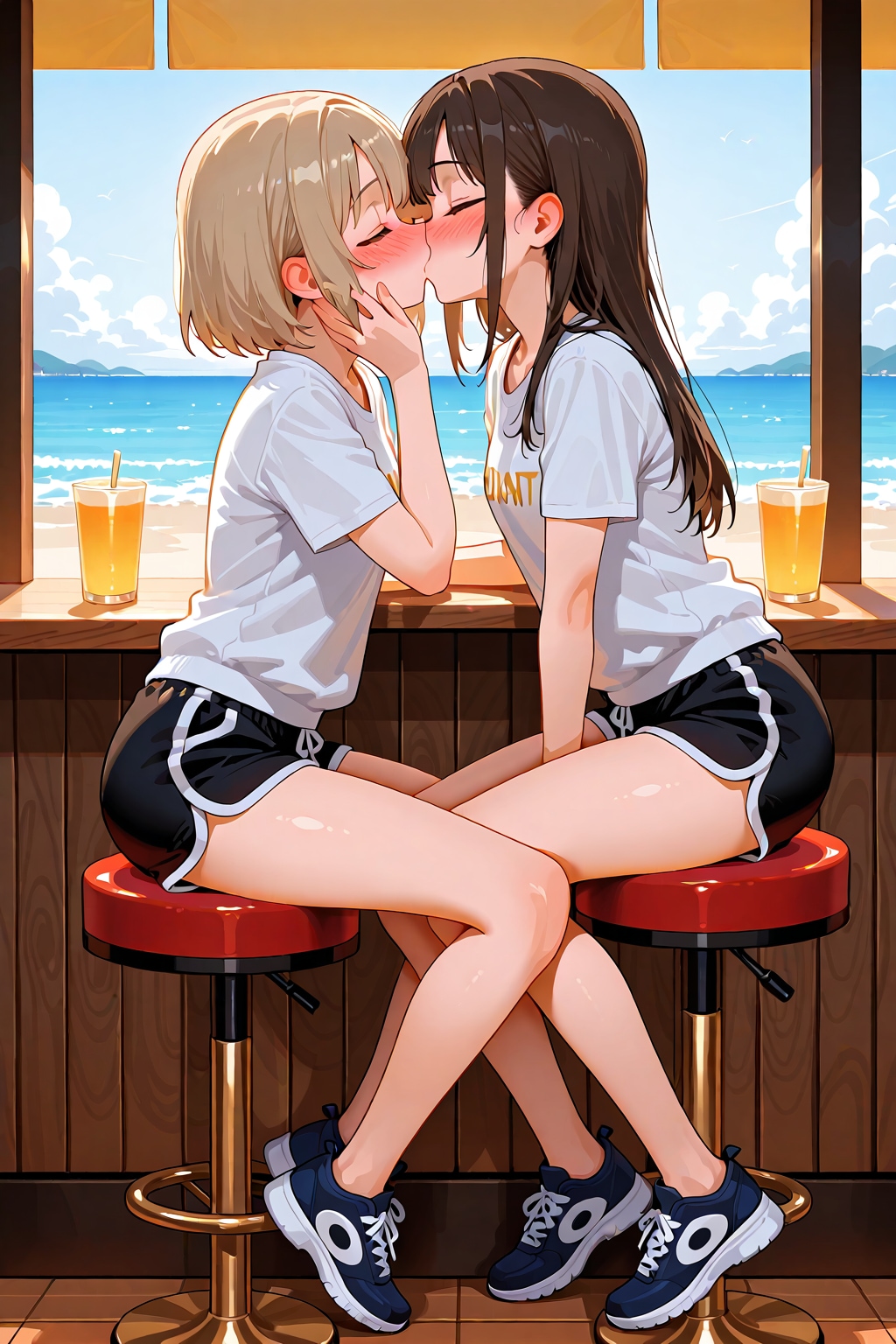 リゾートで百合