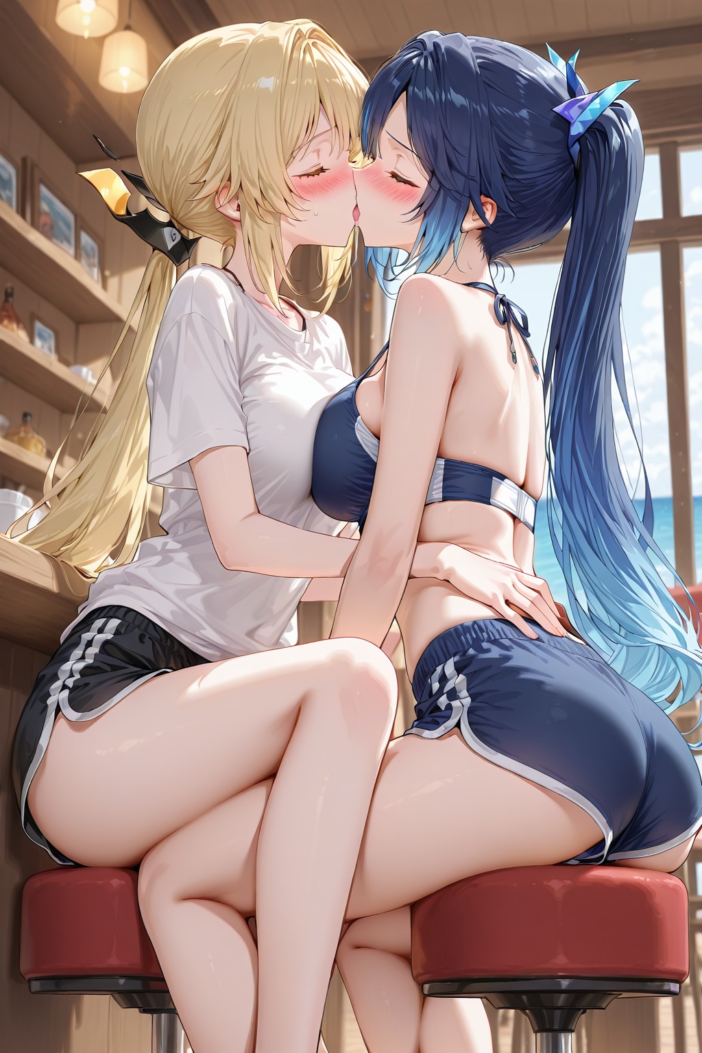 リゾートで百合