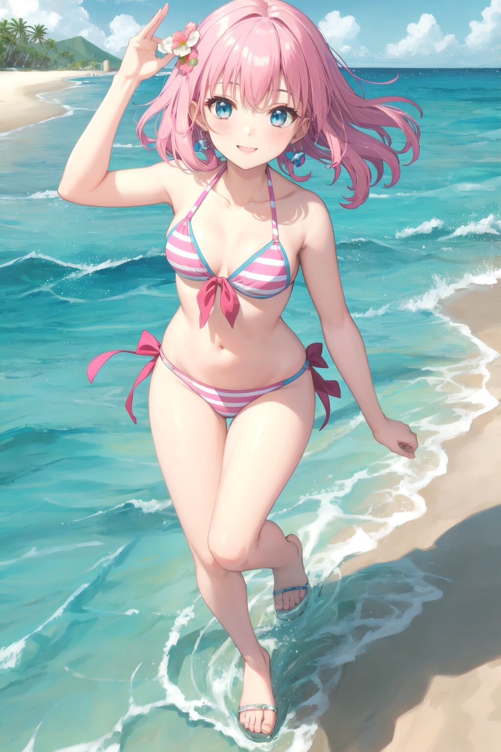 水遊びで涼む女の子たち#2