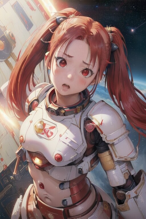 アーマードスーツに身を包む少女(ちちぷい生成機能)/armored girl