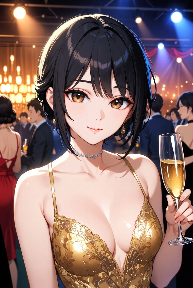 カクテルパーティーの女性