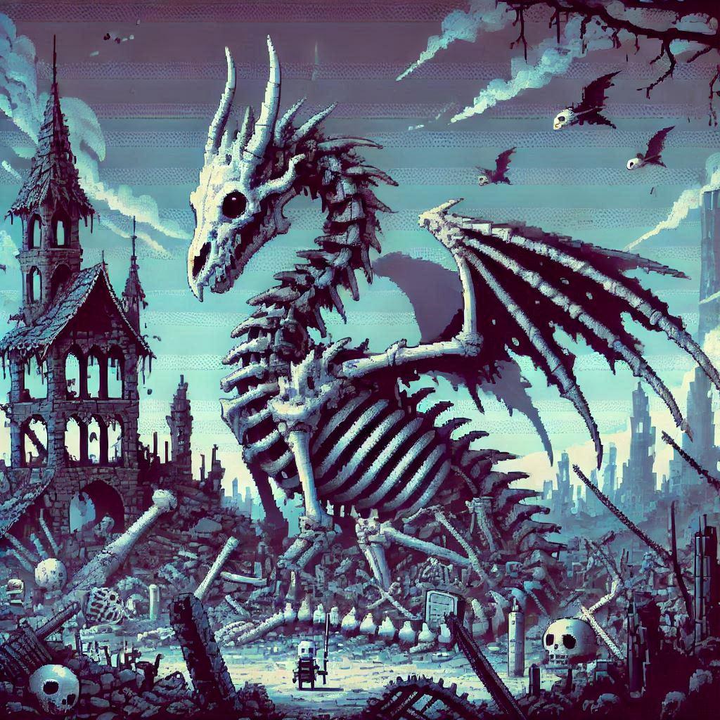 スカルドラゴンが現れた！ -A bone dragon appeared!-