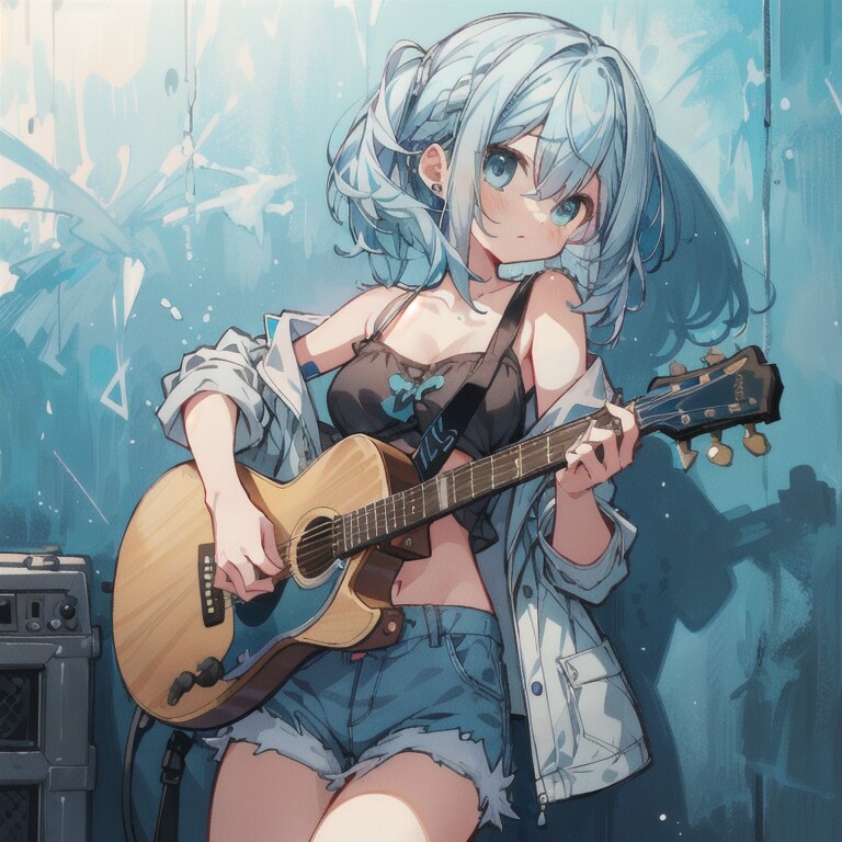 ギターを弾く少女