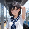 セーラーブルマちゃんのワキとおへそ 7枚目