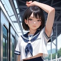 セーラーブルマちゃんのワキとおへそ 6枚目