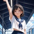 セーラーブルマちゃんのワキとおへそ 4枚目