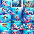 水中を楽しむ人魚さん 3枚目