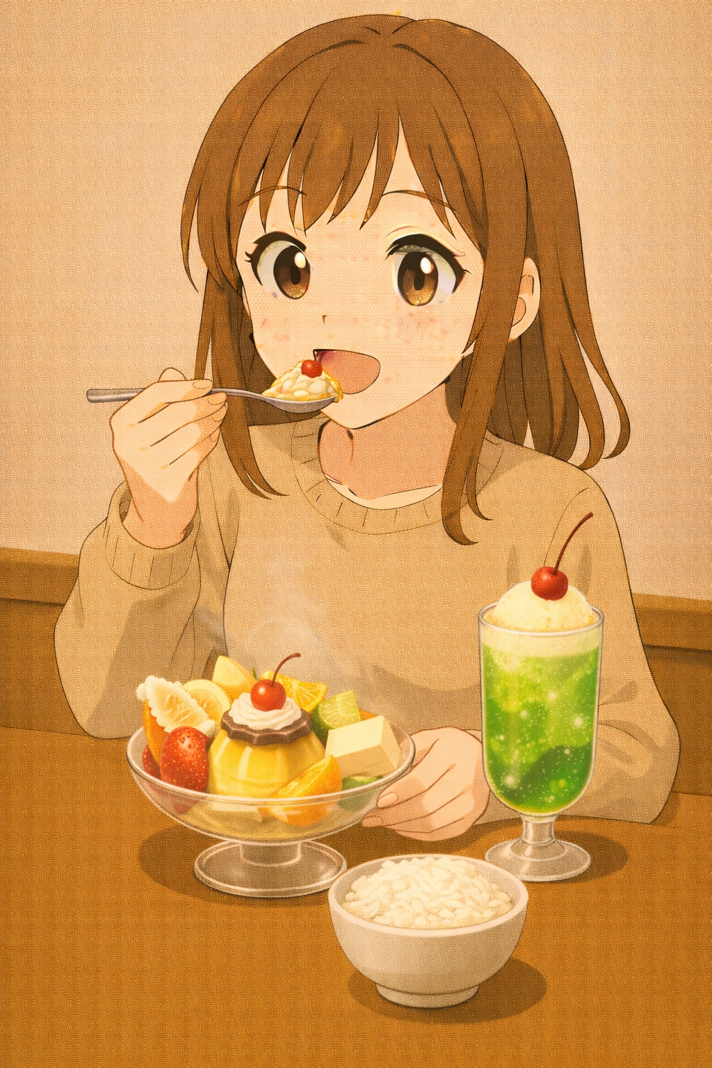 プリンアラモード