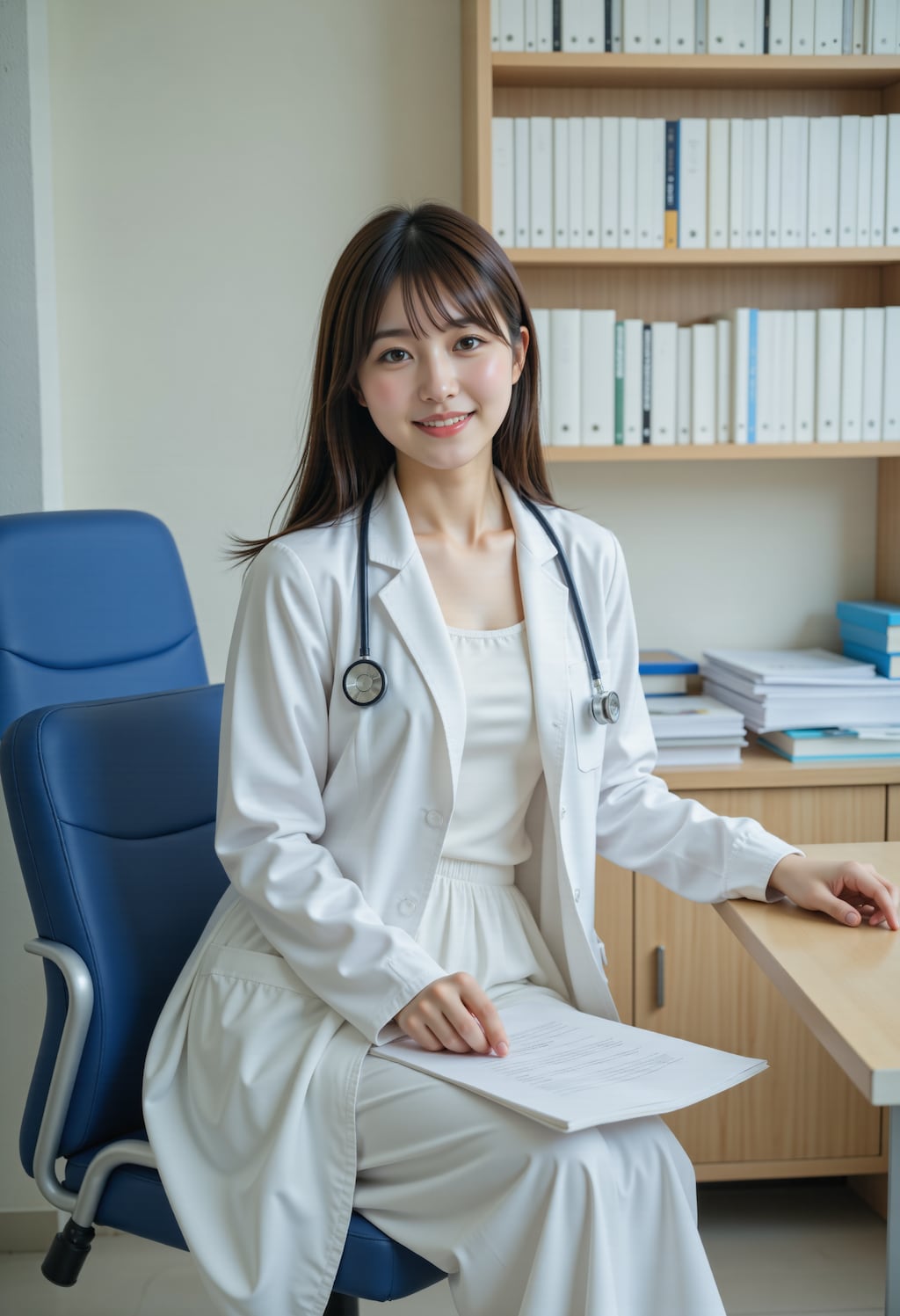 優しい笑顔の女医