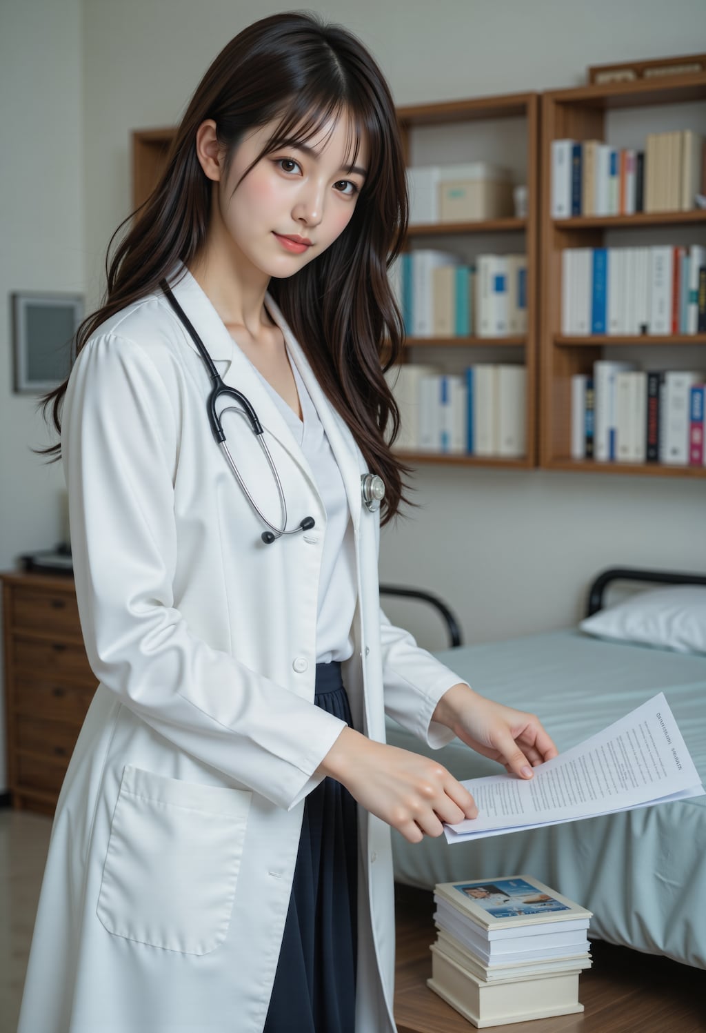 優しい笑顔の女医