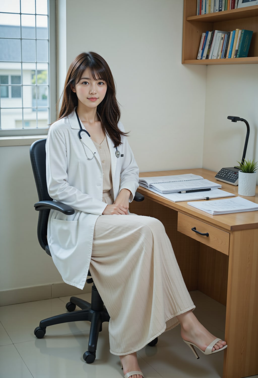 優しい笑顔の女医