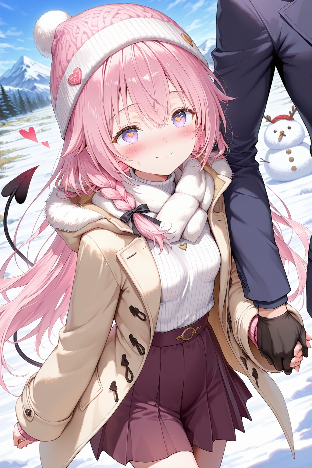 雪の中お散歩