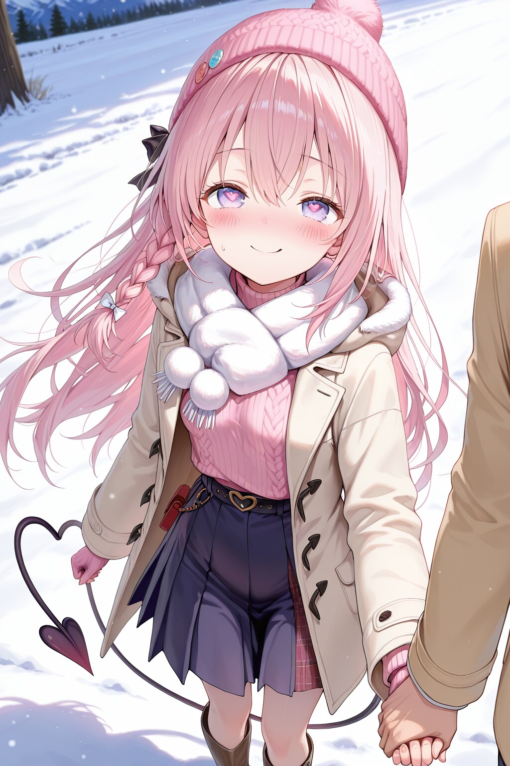 雪の中お散歩