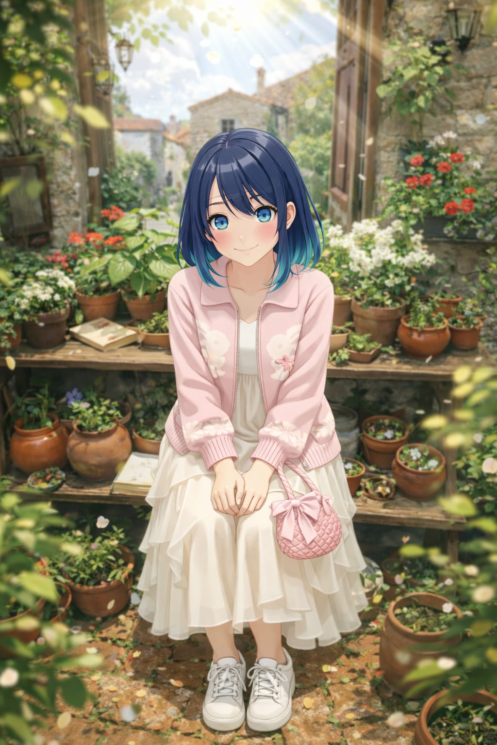 夏の庭で、君を待つ午後 | の人気AIイラスト・グラビア