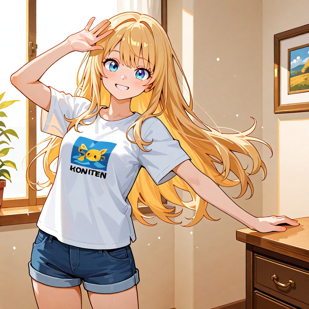 ブロンドヘアーの女の子