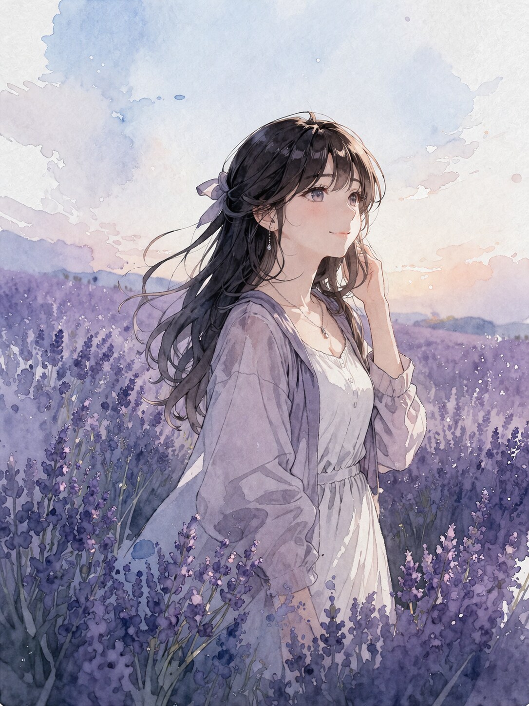 ラベンダー畑 | の人気AIイラスト・グラビア