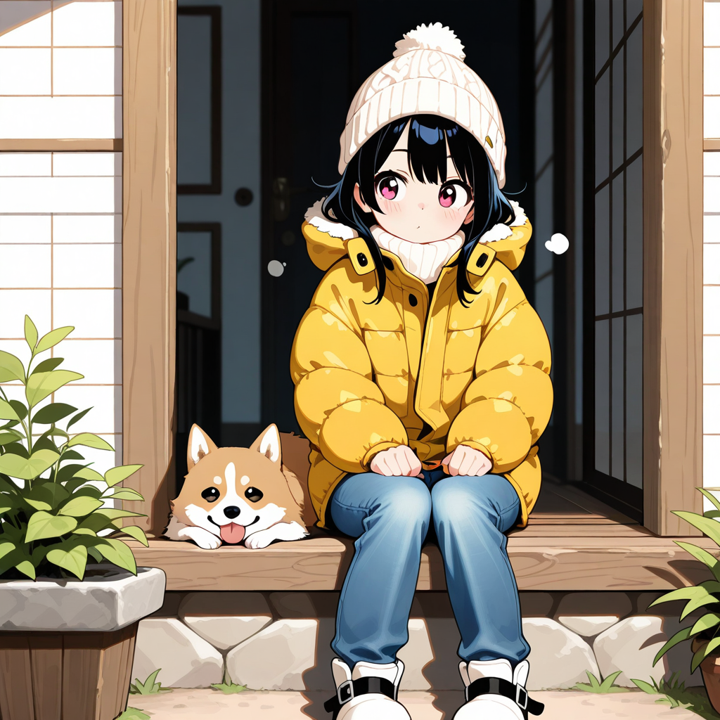 あんた・・・寒いから散歩行きたくないんでしょ？？ | の人気AIイラスト・グラビア
