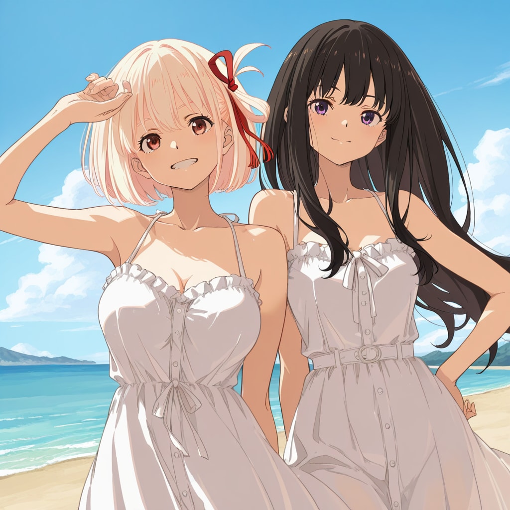 夏の二人