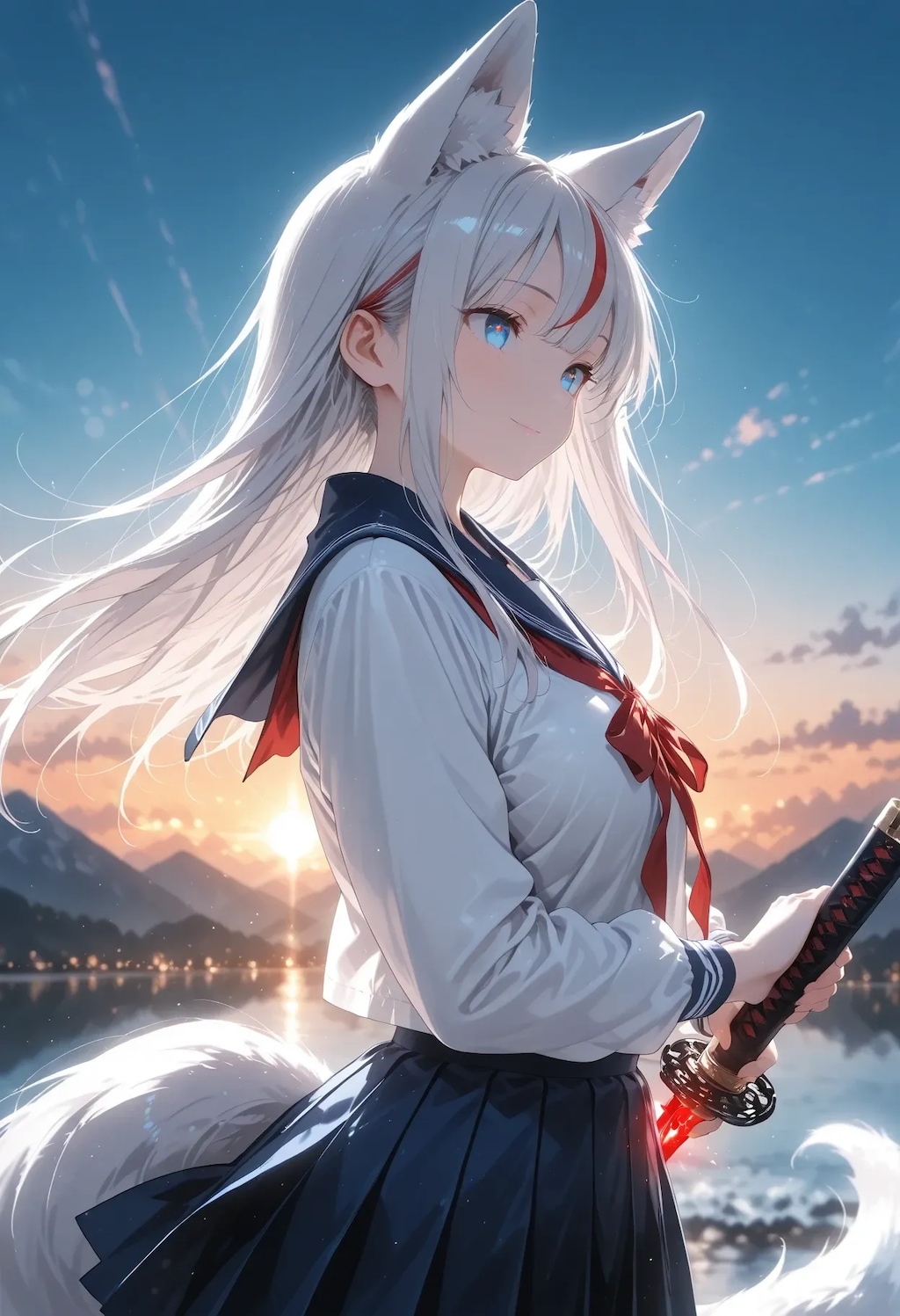 狐耳の美少女剣士