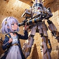 遺跡調査をするメカ娘 4枚目
